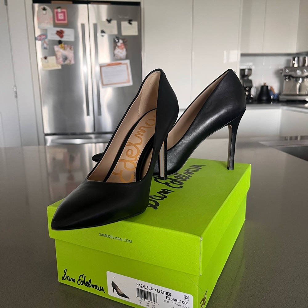 Sam Edelman Black Leather Heels